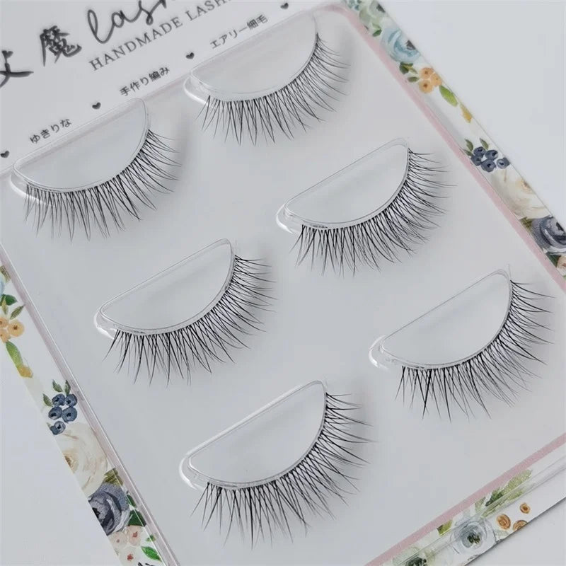 Fine stem transparent stem eyelashes