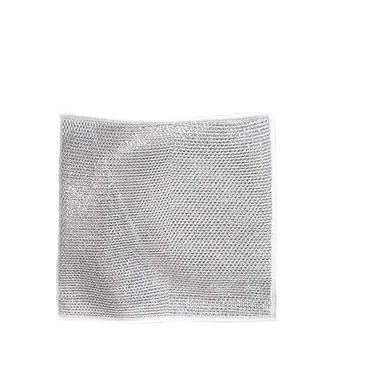 Steel wire cleaning dishwashing cloth, oil-free and stain-removing steel wire ball cleaning cloth