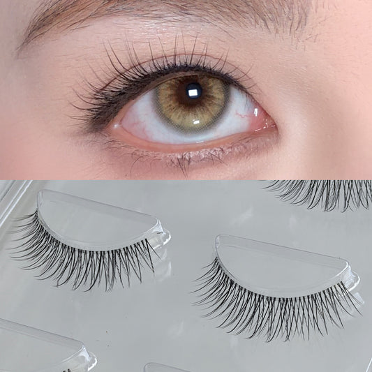 Fine stem transparent stem eyelashes